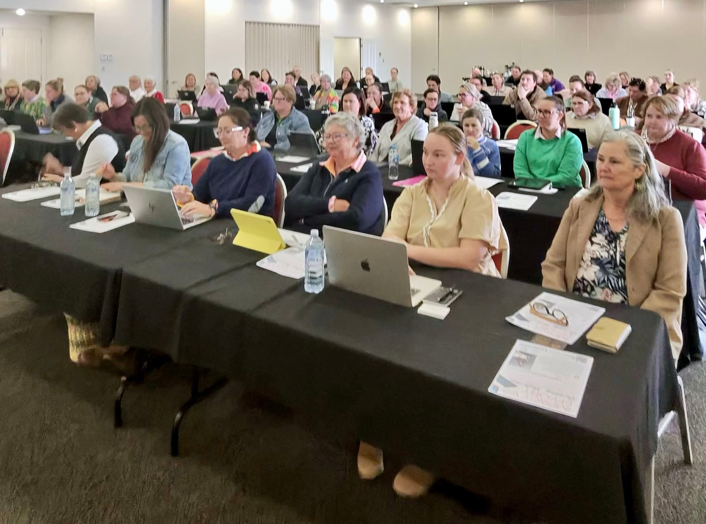Business owners at round tables during the AI Made Simple workshop in Roma, western Queensland