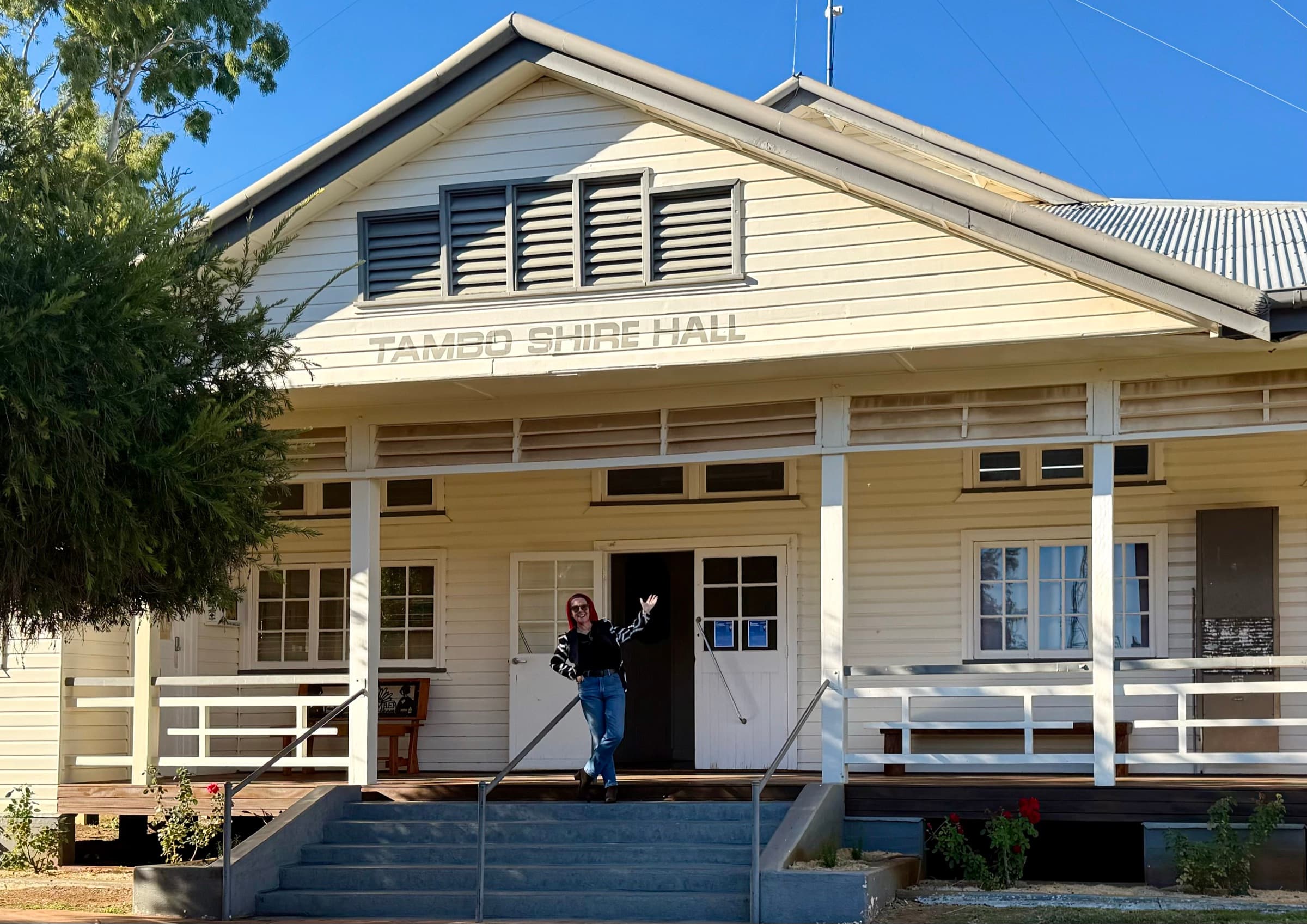 Participants at an AI workshop in the Tambo Shire Hall, western Queensland.