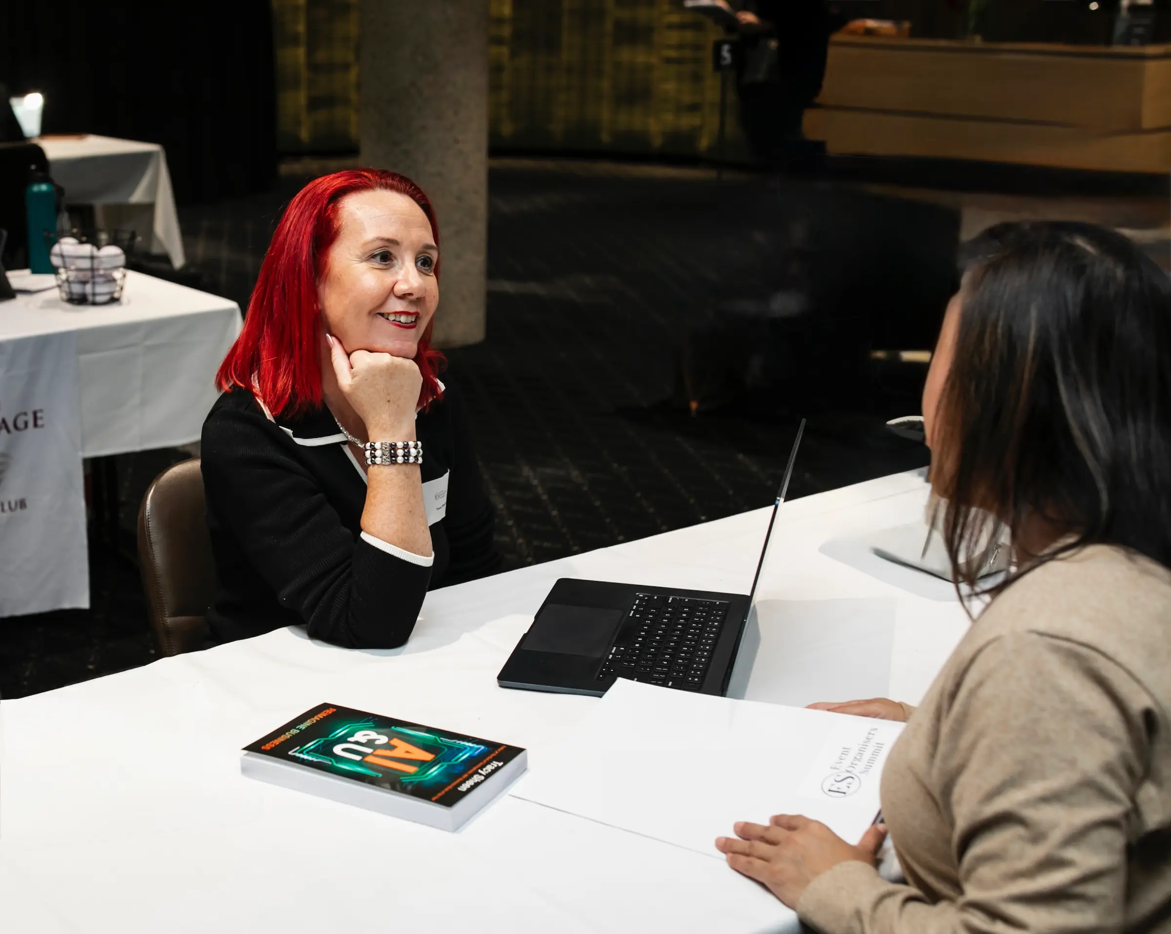 Tracy Sheen in an advisory conversation with a business leader.
